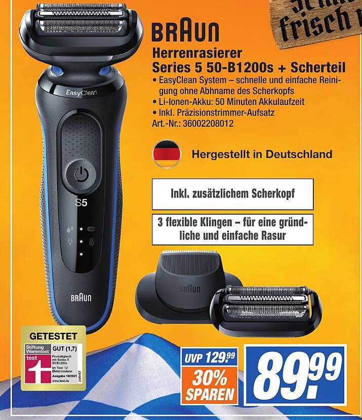 Herrenrasierer Series 5 50-B1200s + Scherteil - bei expert kaufen