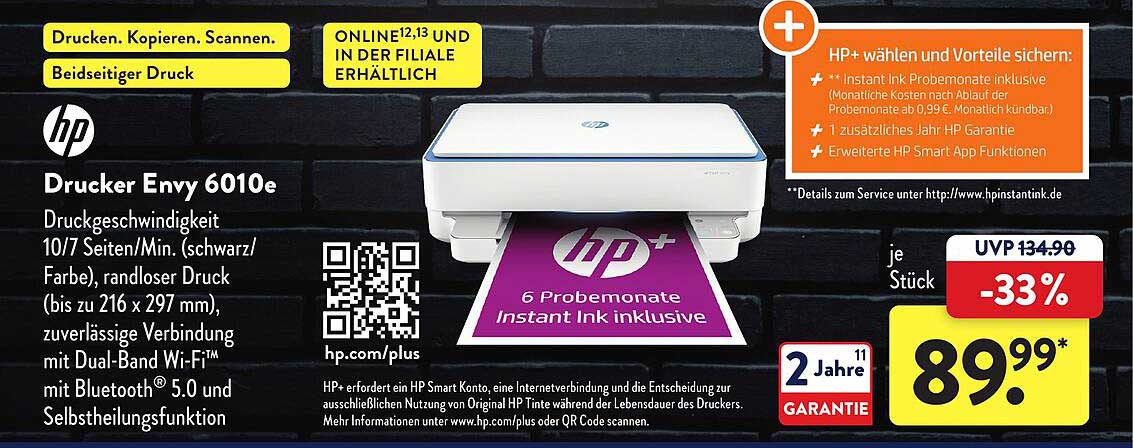 Hp Drucker Envy 6010e Angebot bei ALDI SÜD 1Prospekte.de