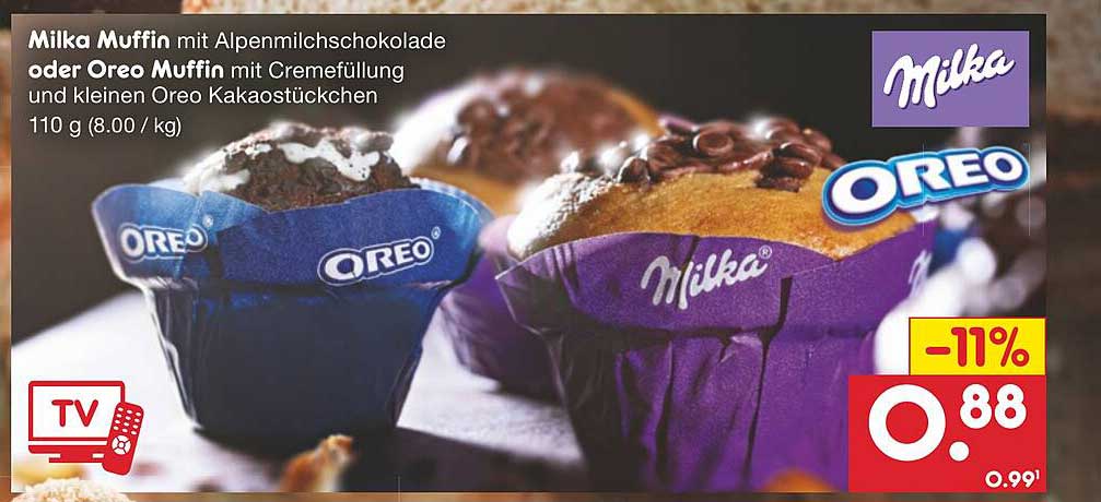 Milka Muffin Oder Oreo Muffin Angebot bei Netto Marken-Discount ...