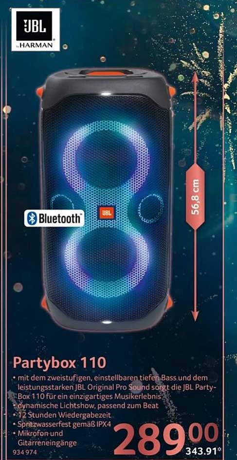 Jbl Partybox 110 Angebot bei Selgros - 1Prospekte.de
