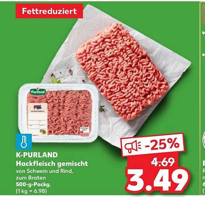 K-purland Hackfleisch Gemischt Angebot bei Kaufland - 1Prospekte.de