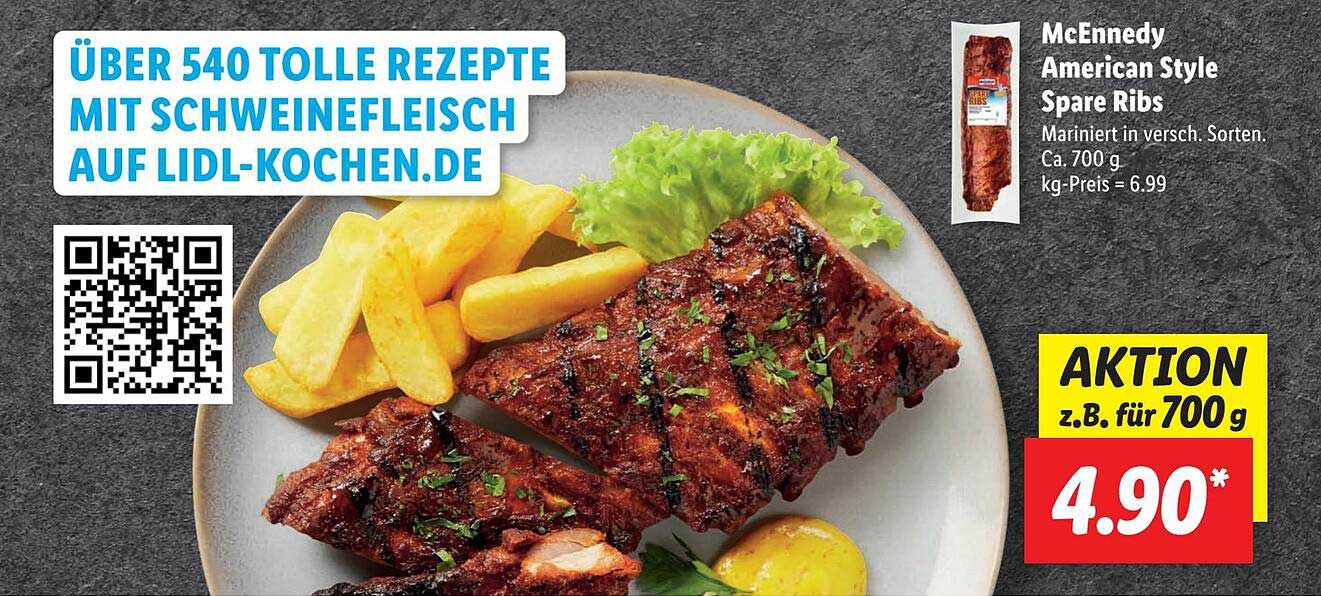 Mcennedy American Style Spare Ribs Angebot bei Lidl