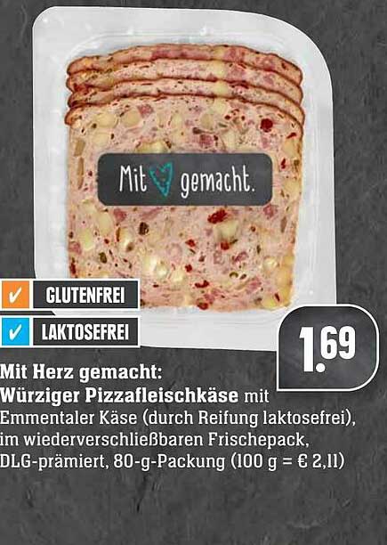 Mit Herz Gemacht: Würziger Pizzafleischkäse Angebot bei EDEKA ...