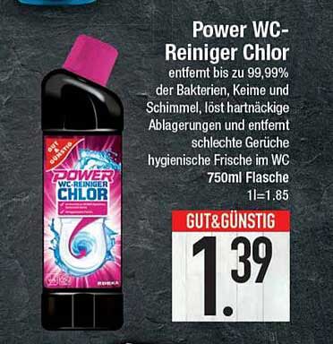 Gut & Günstig Power WC-Reiniger Chlor 750ml