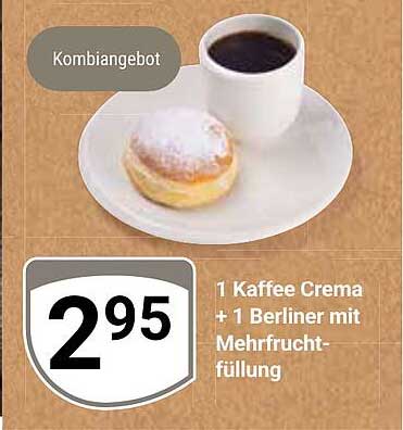 Globus 1 Kaffee Crema + 1 Berliner Mit Mehrfruchtfüllung