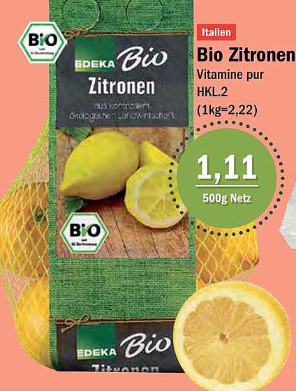 Bio Zitronen Vitamine Pur Angebot bei Aktiv Irma