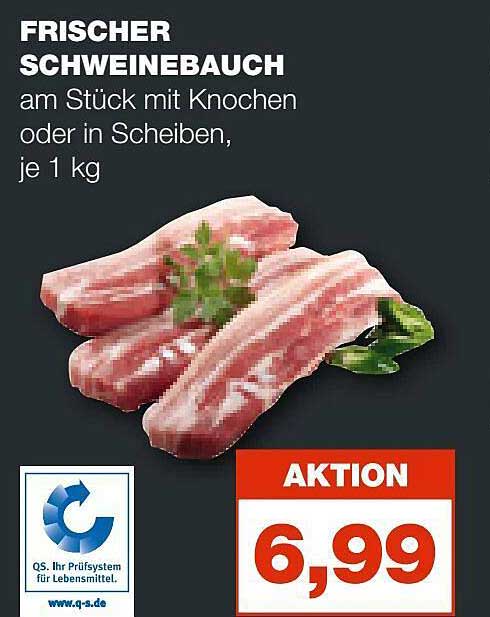 Frischer Schweinebauch Angebot bei Real