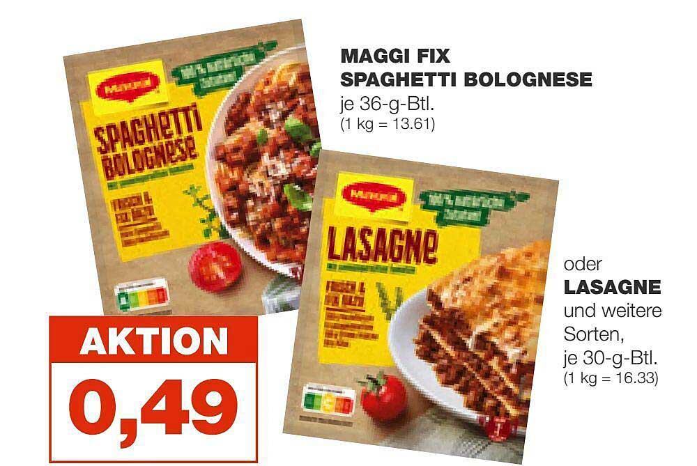 Real Maggi Fix Spaghetti Bolognese Oder Lasagne