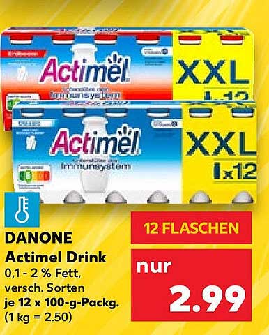 Danone Actimel Drink Angebot bei Kaufland