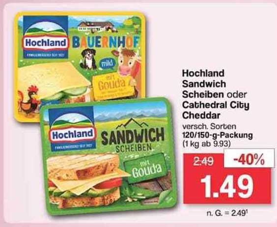 Hochland Sandwich Scheiben Gouda Angebot bei REWE
