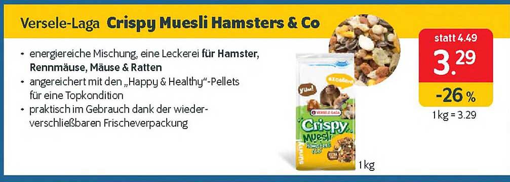 Das Futterhaus Versele-laga Crispy Muesli Hamsters & Co