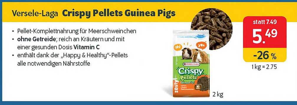 Das Futterhaus Versele-laga Crispy Pellets Guinea Pigs
