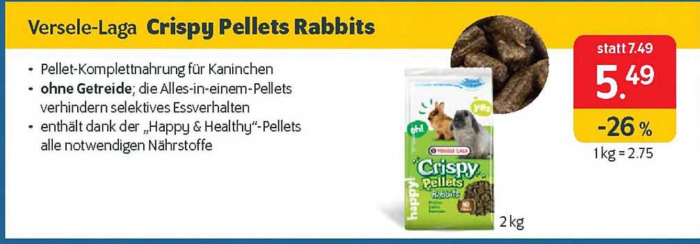 Das Futterhaus Versele-laga Crispy Pellets Rabbits