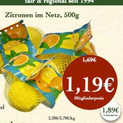 LPG Biomarkt Zitronen Im Netz