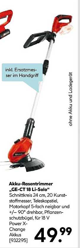 Akkurasentrimmer Gect 18lisolo Angebot bei Hellweg 1Prospekte.de