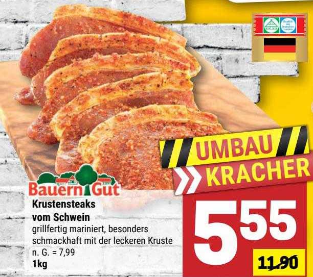 Bauerngut Krustensteaks Vom Schwein Angebot bei Marktkauf - 1Prospekte.de