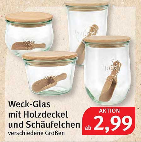 Feneberg Weck-glas Mit Holzdeckel Und Schäufelchen