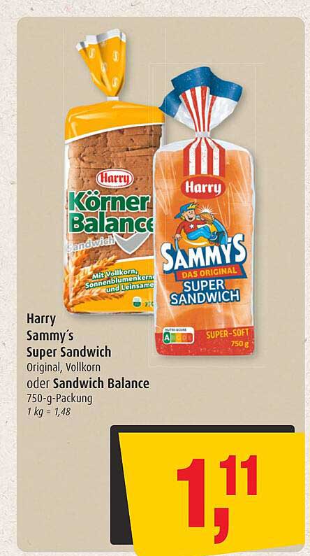 Markant Markt Harry Sammy's Super Sandwich Oder Sandwich Balance