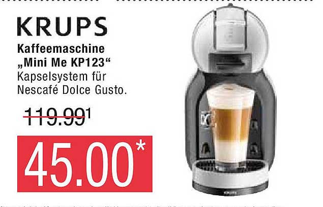 Krups Kaffeemaschine Mini Me KP123 Angebot bei Marktkauf - 1Prospekte.de