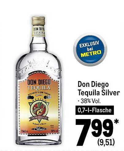 Don Diego Tequila Silver Angebot bei METRO