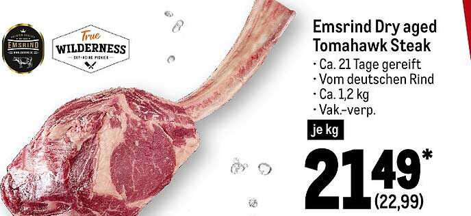METRO Emsrind Dry Aged Tomahawk Steak