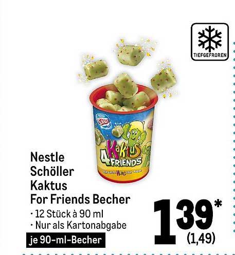 METRO Nestle Schöller Kaktus For Friends Becher