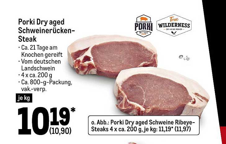 METRO Porki Dry Aged Schweinerücken-steak