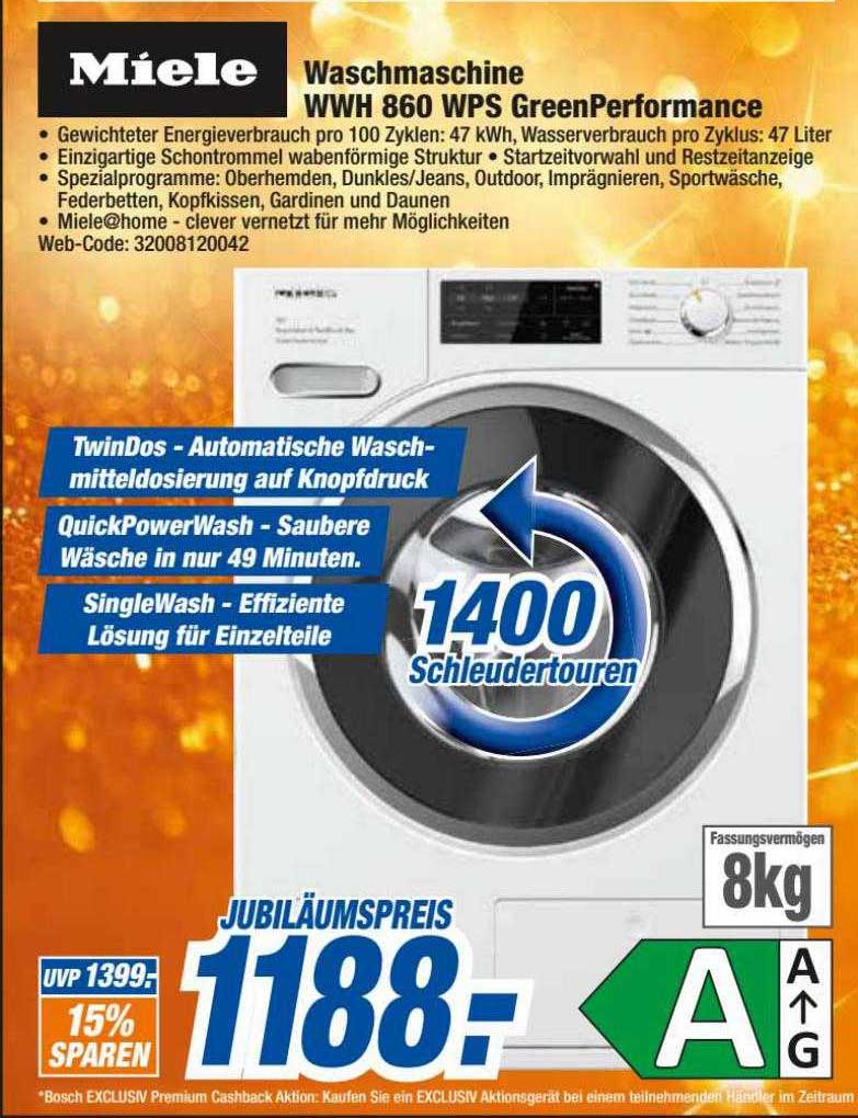 Expert Octomedia Miele Waschmaschine Wwh 860 Wps Greenperformance