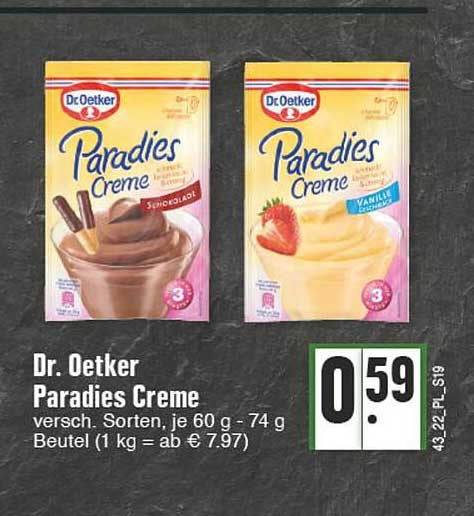 Dr. Oetker Paradies Creme Angebot bei E Center - 1Prospekte.de