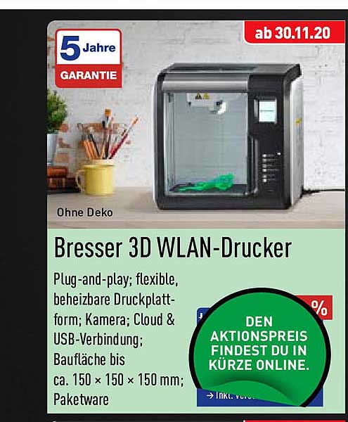 Bresser 3d Wlan Drucker Angebot bei ALDI Nord