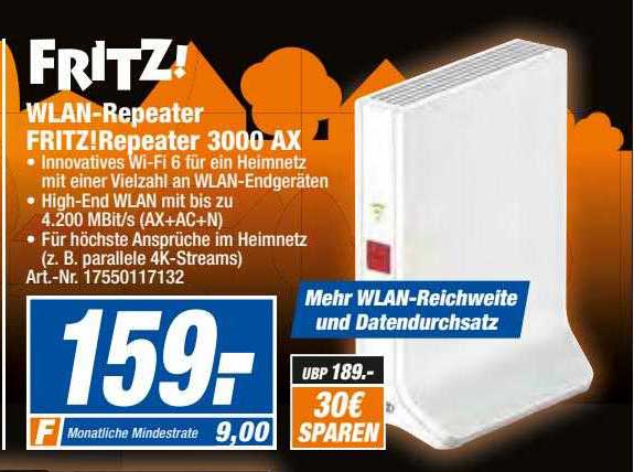 Expert Techno Land Fritz! Wlan-repeater Fritz!repeater 3000ax