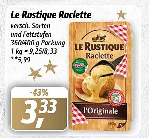 Le Rustique Raclette Angebot bei Simmel - 1Prospekte.de
