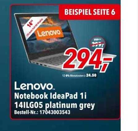 Dodenhof Lenovo Notebook Ideapad 1i 14ilg05 Platinum Grey