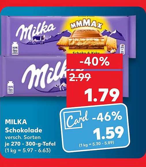 Milka Schokolade Angebot bei Kaufland 1Prospekte.de