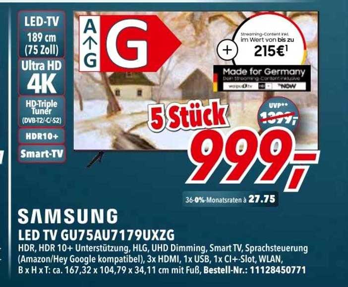 Dodenhof Samsung Led Tv Gu75au7179uxzg