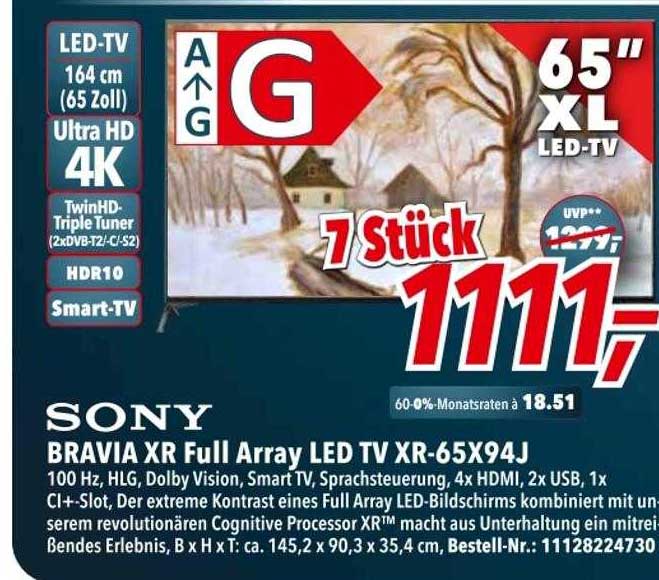 Dodenhof Sony Bravia Xr Full Array Led Tv Xr-65x94j