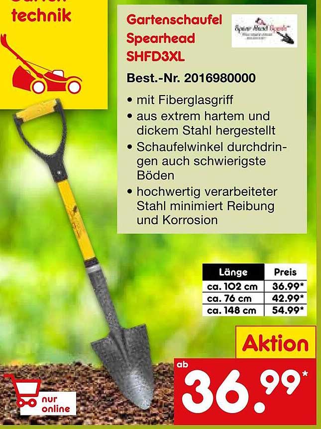 Netto Marken-Discount Gartenschaufel Spearhead Shfd3xl