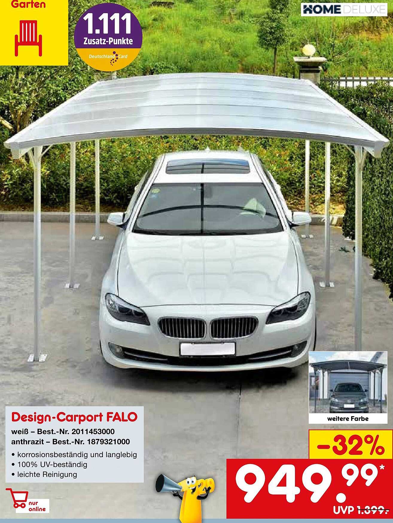 Netto Marken-Discount Home Deluxe Design-carport Falo