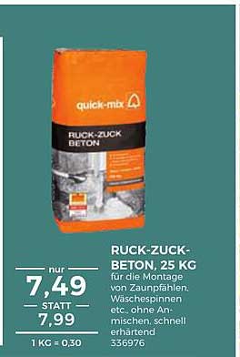 Ruckzuckbeton Brobau Angebot bei Bauhaus