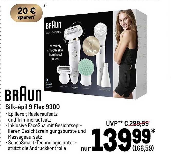 Braun Silk-épil 9 Flex 9300 Angebot bei METRO - 1Prospekte.de