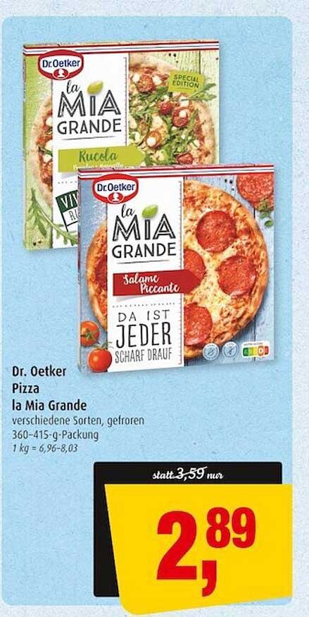 Dr Oetker Pizza La Mia Grande Angebot Bei Markant Prospekte De