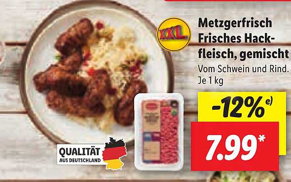 Metzgerfrisch Frisches Hackfleisch, Gemischt Angebot bei Lidl