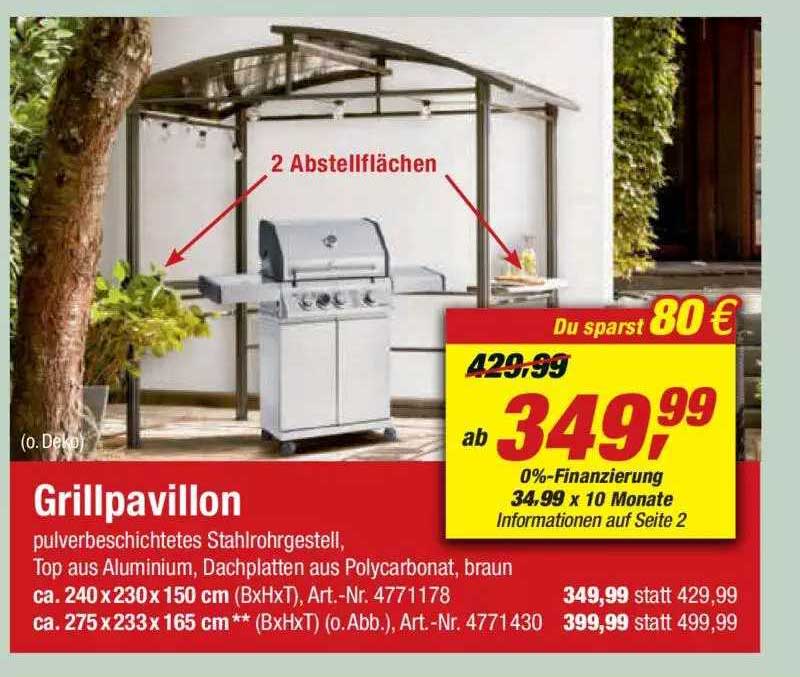 Grillpavillon Angebot bei Toom Baumarkt