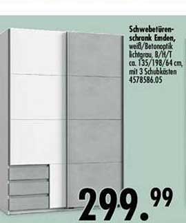 Schwebetürenschrank Emden Angebot bei Möbel Boss 1Prospekte.de