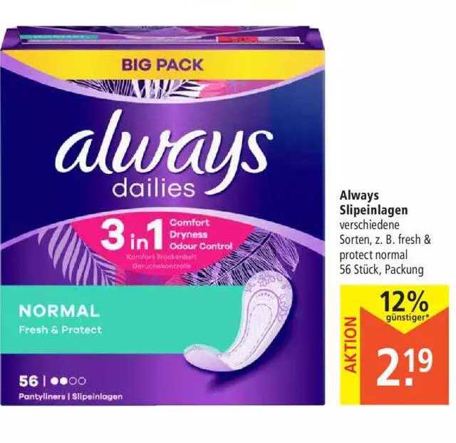 Always Slipeinlagen Angebot bei Marktkauf 1Prospekte.de