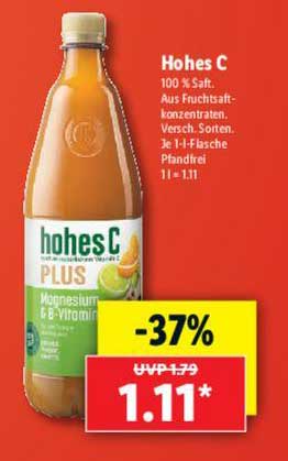 Hohes C Angebot bei Lidl 