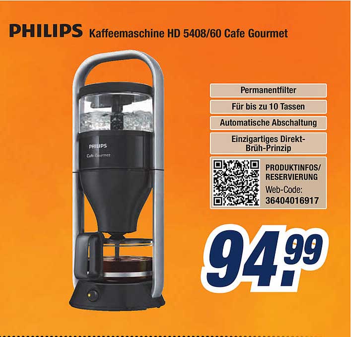 Expert Bening Philips Kaffeemaschine Hd 5408-60 Cafe Gourmet