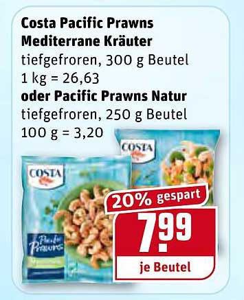Costa Pacific Prawns Mediterrane Kräuter Oder Pacific Prawns Natur