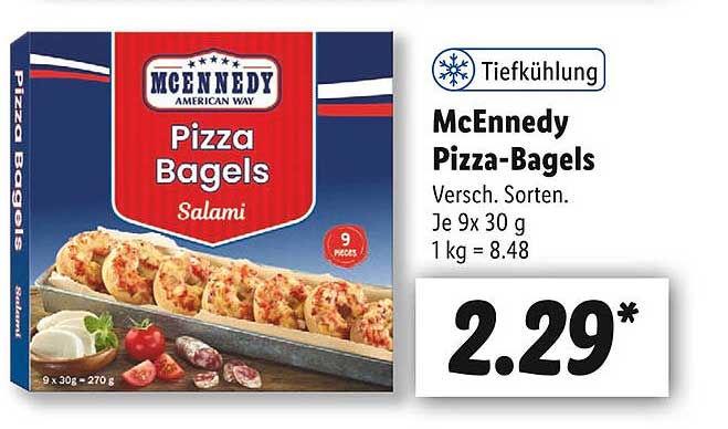 Angebot Lidl bei Pizza-bagels Mcennedy