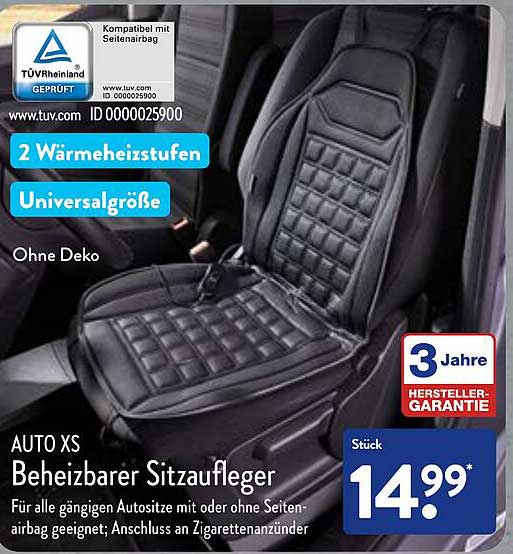 AUTO XS beheizbarer Sitzbezug/ Sitztaufleger/ Sitzheizung, € 10